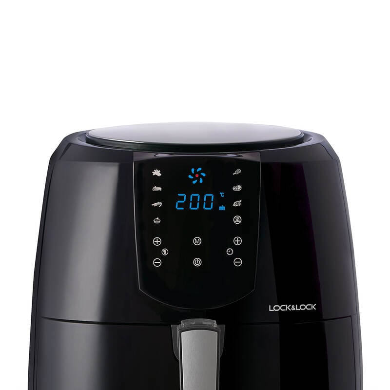 [Áp voucher giảm thêm 300k] Nồi Chiên Không Dầu - Locknlock Jumbo Plus Air Fryer - 220 - 240V~ - 1800W - 50/60Hz - 5.2L - 2 Màu (Đen, Trắng) - EJF357 image number null